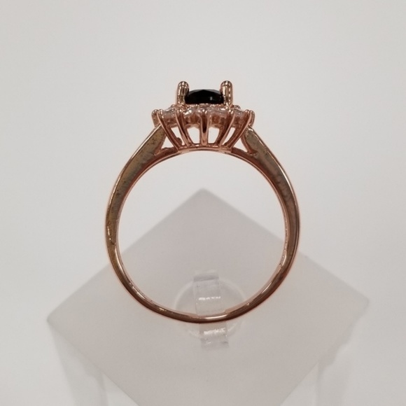 18k Rose Gold With Black Spinel Ring - Picture 3 of 8